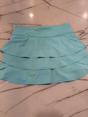 Athleta Girl Light Teal/Aqua Tiered Ruffle Girls' Skort